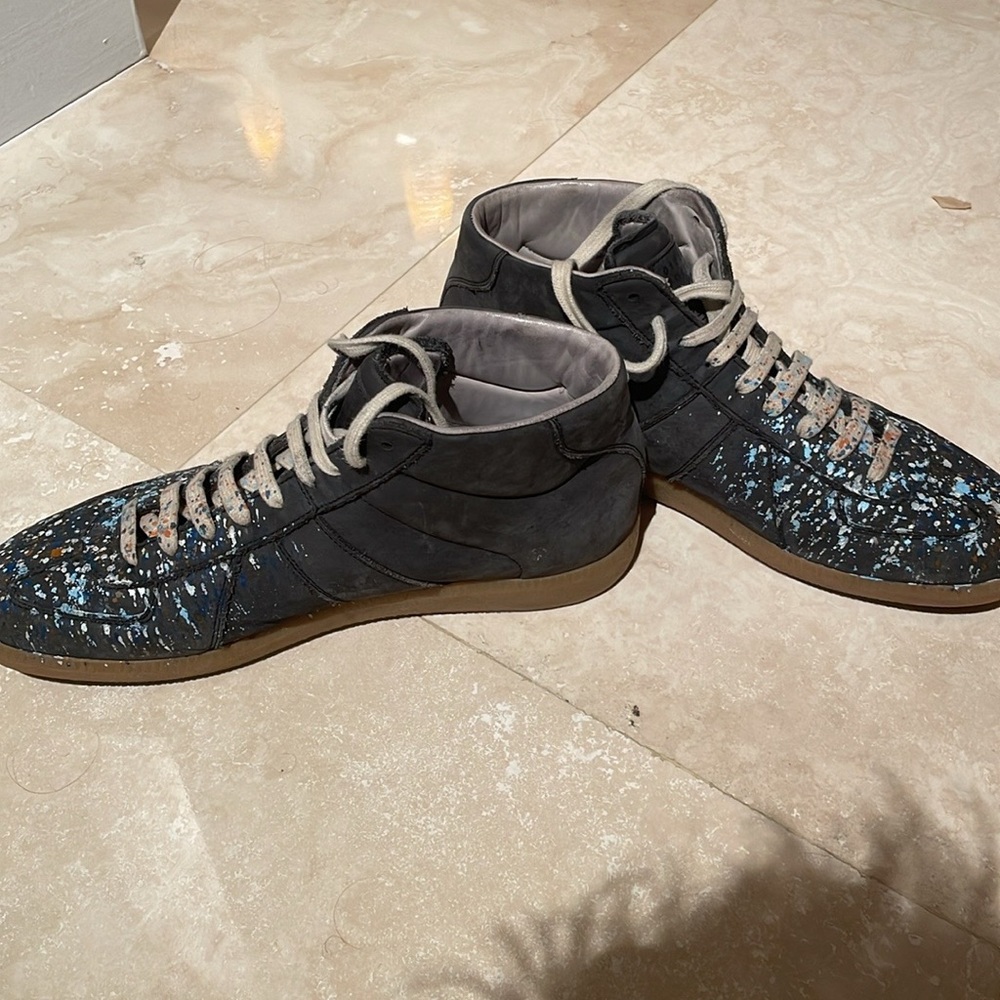 Maison Margiela paint splatter sneakers